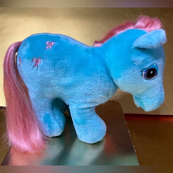 MY LITTLE PONY G1 1985 ORIGINAL HASBRO SOFTIES BOW TIE PONY COLLECTIBLE PLUSH - Picture 2 of 15